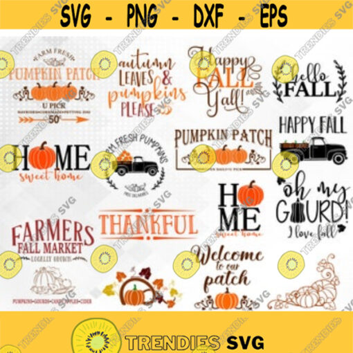 Rustic fall svg bundle 15 designs SVG PNG EPS pumpkin patch svg pumpkin spice svg Farmhouse fall svg bundle Design 4