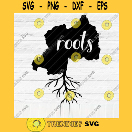 Rwanda Roots SVG File Home Native Map Vector SVG Design for Cutting Machine Cut Files for Cricut Silhouette Png Pdf Eps Dxf SVG