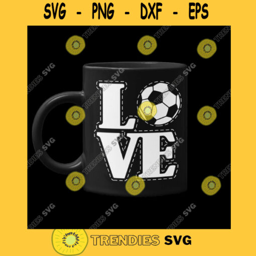 SOCCER BALL LOVE Soccer Ball Svg Soccer Ball Design Soccer Love Design Png Dxf Eps Svg Pdf