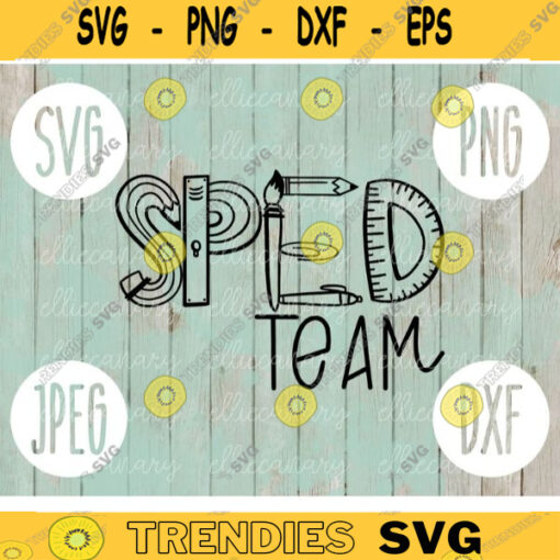 SPED Team svg png jpeg dxf cutting file Commercial Use SVG Back to School Teacher Appreciation Faculty Special Education 234