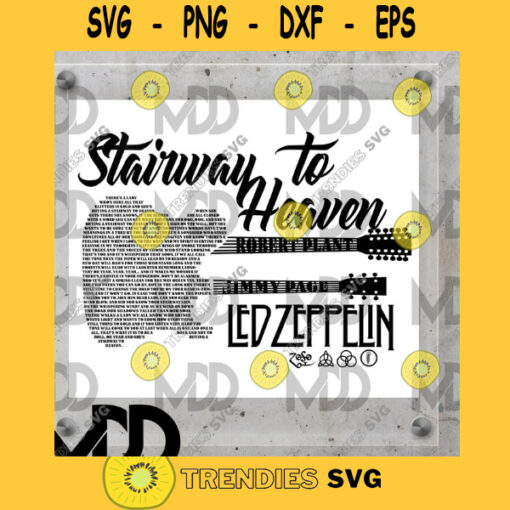 STAIRWAY TO HEAVEN Led Zeppelin Guitar Lyrics Svg Stairway to Heaven Guitar Svg Led Zeppelin Svg Png Dxf Eps Svg Pdf