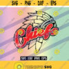 SVG Chiefs Headdress cutfile download dxf png eps School spirit Distressed Design 106