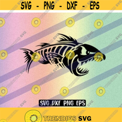 SVG Fish dxf png eps Skeletal instant download vector file Design 167