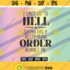 SVG Hell Restraining Order eps svg cutfile silhouette cameo funny Satan against me download vector file Design 136