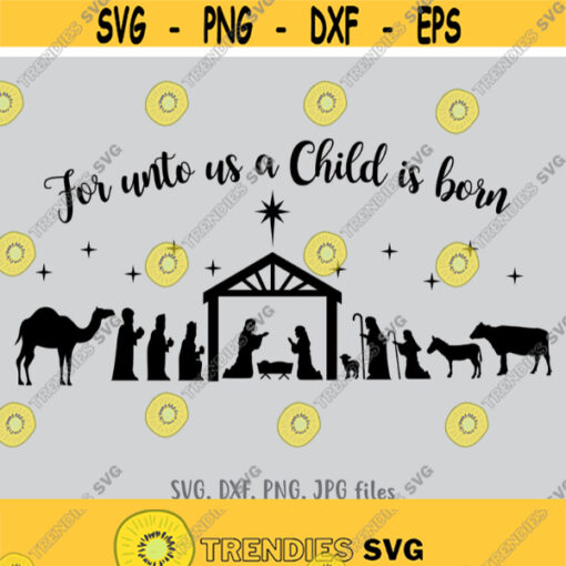 SVG Nativity scene Farmhouse Christmas sign svg Christmas Jesus SVG Farmhouse holiday svg Farmhouse sign svg Farmhouse svgs for signs Design 434