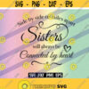SVG Sisters Vector cutfile Cricut dxf png eps Connected by heart Design 89