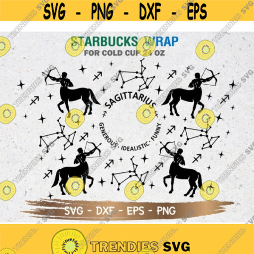 Sagittarius Starbucks Cup SVG Astrology SVG Sagittarius svg DIY Venti for Cricut 24oz venti cold cup Instant Download Design 229