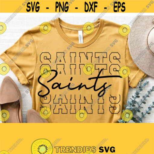 Saints Svg Saints Team Spirit Svg Cut File High School Team Mascot Logo Svg Files for Cricut Cut Silhouette FileVector Download Design 1388