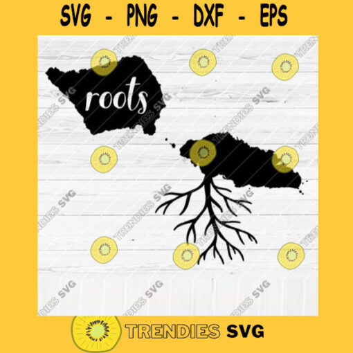 Samoa Roots SVG File Home Native Map Vector SVG Design for Cutting Machine Cut Files for Cricut Silhouette Png Pdf Eps Dxf SVG