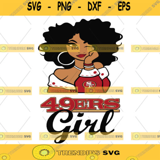 San Francisco 49ers Girl NFL Svg Girl Nfl Sport Sport Svg Girl Cut File Silhouette Svg Cutting Files Download Instant BaseBall Svg Football Svg HockeyTeam