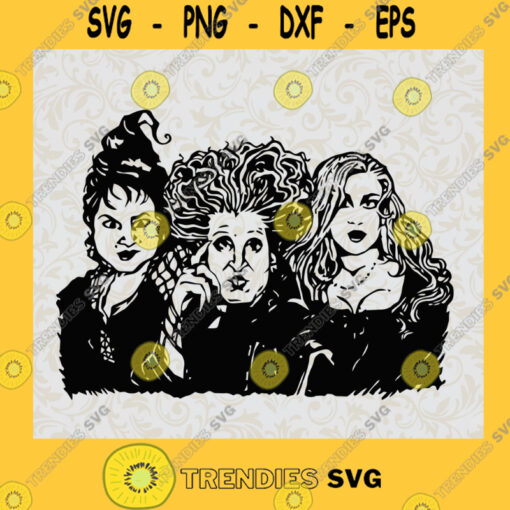Sanderson Sisters Black and White Sketch SVG Birthday Gift Idea for Perfect Gift Gift for Friends Gift for Everyone Digital Files Cut Files For Cricut Instant Download Vector Download Print Files