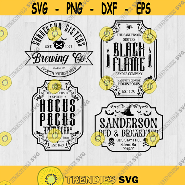 Bundle SVG - Sanderson Sisters Svg Bundle, Hocus Pocus Svg, Black Flame ...