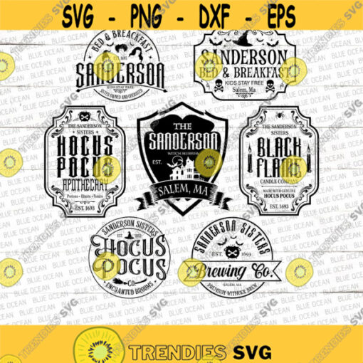 Sanderson sister bundle SVG Hocus Pocus SVG Black Flame SVG Sanderson Brewing Co. Halloween svg