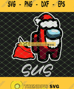 Santa Among Us Sus Among Us Christmas SVG Santa Is Us SVG PNG DXF EPS 1