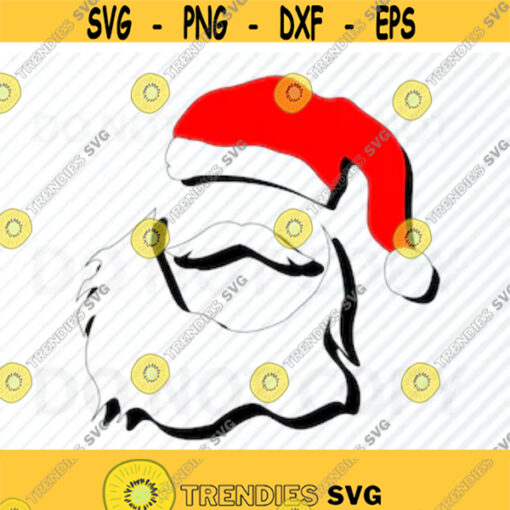 Santa Claus Hat SVG Files for Cricut Christmas Vector Images Clipart Santa beard svg EpsChristmas Png Dxf Santa Claus Face vector Design 442