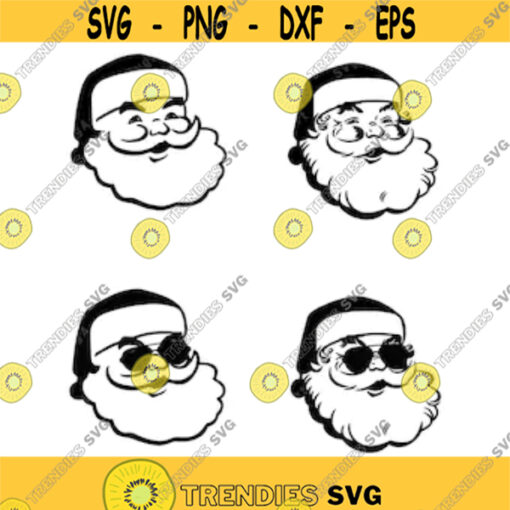 Santa Claus SVG bundle PNG PDF Cricut Silhouette Cricut svg Silhouette svg Santa Svg Vintage Santa Svg Santa sunglasses svg Design 1996