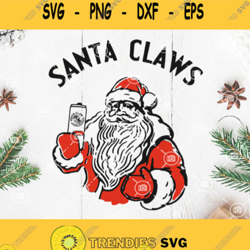 Santa Claws Beer Svg Beer White Claw Svg Christmas Svg