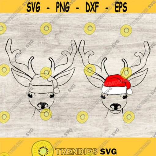 Santa Deer svg Deer Santa svg Reindeer Svg Rudolph Svg Christmas Svg Deer Svg Santa Svg Merry Christmas svg Elf Svg Santa Hat svg Design 109