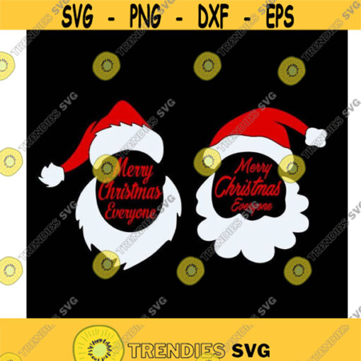 Santa Merry Christmas Cuttable Design SVG PNG DXF eps Designs Cameo File Silhouette Design 1851