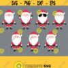 Santa SVG. Kids Cartoon Santa Face Clipart. Christmas Cut Files. Vector Files for Cutting Machine png dxf eps Digital Instant Download Design 557