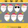 Santa SVG. Kids Cartoon Santa Face Clipart. Christmas Cut Files. Vector Files for Cutting Machine png dxf eps Digital Instant Download Design 72