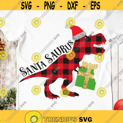 Santa Saurus SVG Santa T Rex SVG Christmas Dinosaur SVG