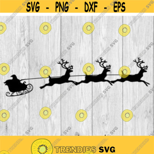 Santa Sleigh svg png ai eps dxf files for Auto Decals Vinyl Decals Printing T shirts CNC Cricut other cut files Design 36