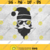 Santa svg Christmas svg Santa Face svg Santa with Sunglasses svg Hipster Santa svg dxf png eps Cut file Clipart Cricut Silhouette Design 172