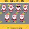 Santa with Mask SVG. Kids Cartoon Santa Clipart. Quarantine Christmas Cut Files. Vector Files Cutting Machine png dxf eps Instant Download Design 70