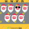 Santa with Mask SVG. Kids Cartoon Santa Clipart. Quarantine Christmas Cut Files. Vector Files Cutting Machine png dxf eps Instant Download Design 75