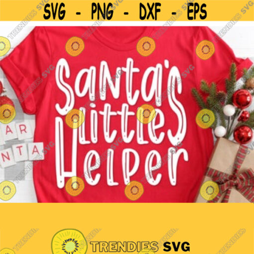 Santas Little Helper Svg Funny Christmas Svg for Kids. Christmas Svg Christmas Shirt Svg Design Commercial Use Digital Cut Download Design 1010