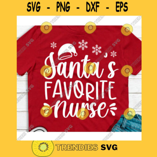 Santas favorite nurse svgChristmas 2020 svgChristmas Quarantine 2020 svgSnowflakes svgMerry Christmas svgChristmas cut file svg
