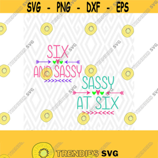 Sassy at Six SVG DXF EPS Ai Png and Pdf Cutting Files for Electronic Cutting Machines