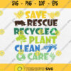 Save Bees Rescue Animals Recycle Plastic Earth Day Svg Png Dxf Eps