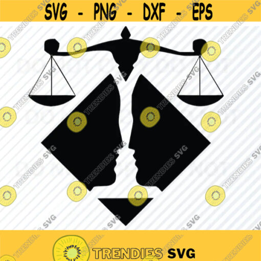 Scales of Justice SVG Files Vector Images Clipart Balance Law for Vinyl Files SVG Image For Cricut Eps Png Dxf Stencil Clip Art Design 150