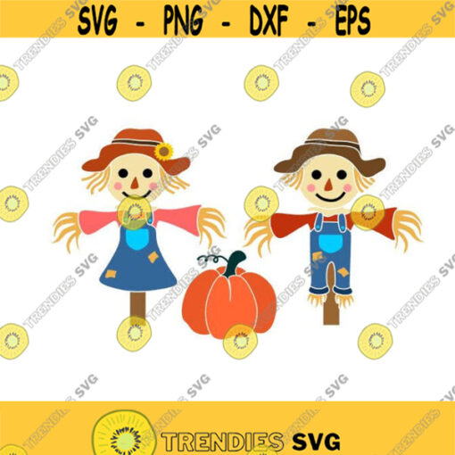 Scarecrow Cute Fall Thanksgiving Cuttable Design SVG PNG DXF eps Designs Cameo File Silhouette Design 1453