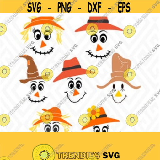 Scarecrow Faces SVG DXF EPS Ai Jpeg Png and Pdf Digital Files for Electronic Cutting Machines