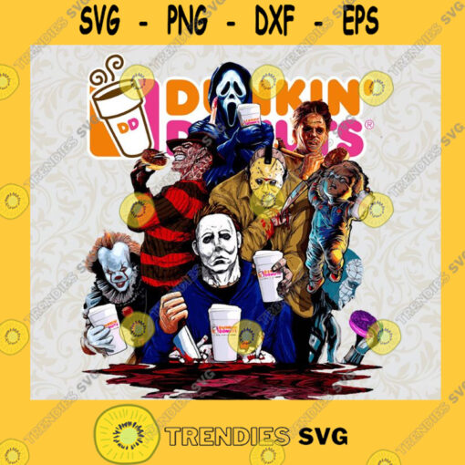 Scary Donuts Halloween PNG Dunkin Donuts Coffee PNG Funny Halloween PNG Horror Movie PNG