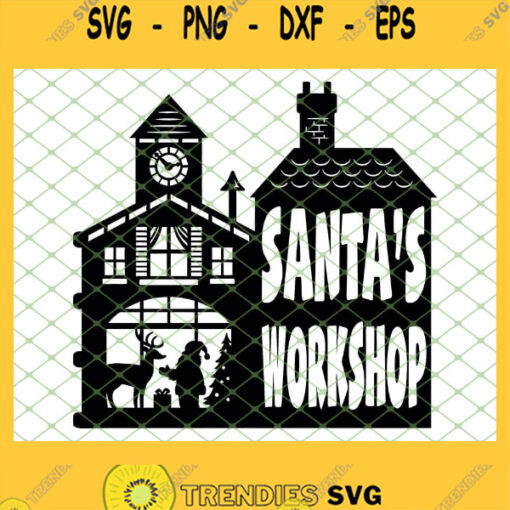 Scene Santas Workshop SVG PNG DXF EPS 1