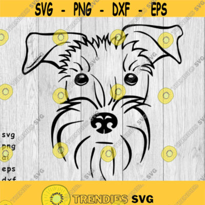 Schnauzer Miniature Schnauzer 6 Svg Png Ai Eps Dxf Digital Files For ...