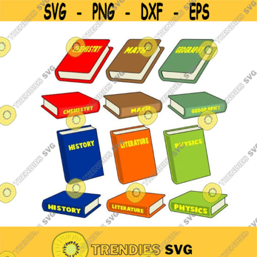 School Book Cuttable Design SVG PNG DXF eps Designs Cameo File Silhouette Design 2075