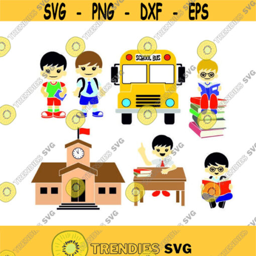 School Boy Student Teacher Cuttable Design SVG PNG DXF eps Designs Cameo File Silhouette Design 1793