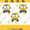 School Bus SVG Back to School SVG yellow bus School Bus Monogram frames for CriCut Silhouette cameo Files svg jpg png dxf Design 190