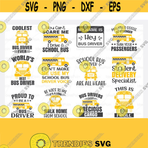 School Bus SVG Bundle School Bus SVG Bus Driver SVG Bundle Bus Driver Cut File Bus Driver gift svg Back to school cricut design space