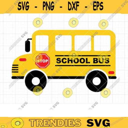 School Bus SVG DXF Back to School svg School Bus Side View Bus Driver Gift svg dxf Cut File for Cricut and Silhouette Commercial Use copy