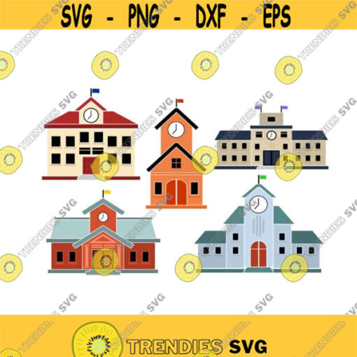 School House Cuttable Design SVG PNG DXF eps Designs Cameo File Silhouette Design 645