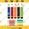 School Pencil Cuttable Design SVG PNG DXF eps Designs Cameo File Silhouette Design 1246