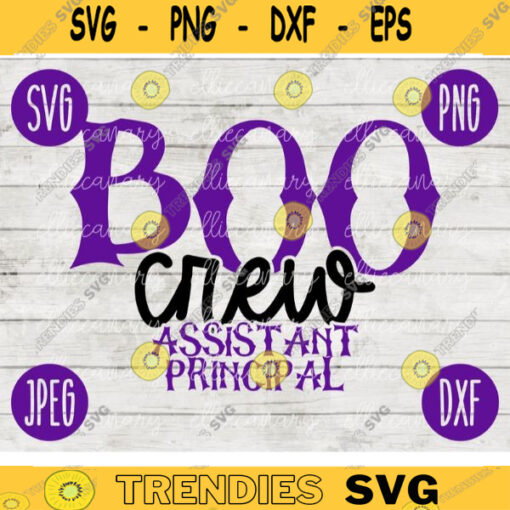 School Teacher Halloween SVG Boo Crew Assistant Principal svg png jpeg dxf Silhouette Cricut Vinyl Cut File Fall 1964