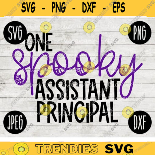 School Teacher Halloween SVG One Spooky Assistant Principal svg png jpeg dxf Silhouette Cricut Vinyl Cut File Fall Special Education 2447