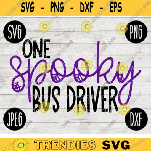 School Teacher Halloween SVG One Spooky Bus Driver Aide svg png jpeg dxf Silhouette Cricut Vinyl Cut File Fall Special Education 1633